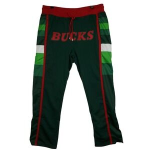 Just Don Milwaukee Bucks Mitchell & Ness NBA‎ Large Jersey Pants Green NWT